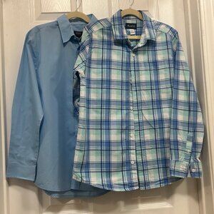 Bundle: (2) Boys Shades of Blue Dress Shirts - Size 10/12